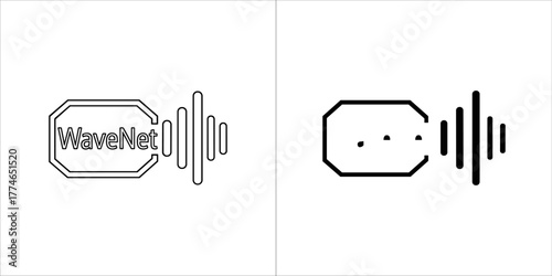 Wavenet logo and sound wave icon