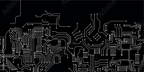 High tech technology geometric vector illustration