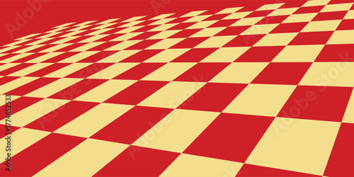 chess board pattern gold and red. seamless geometric pattern with triangles, red diamond checkerboard repeat pattern, replete image, design for fabric printing