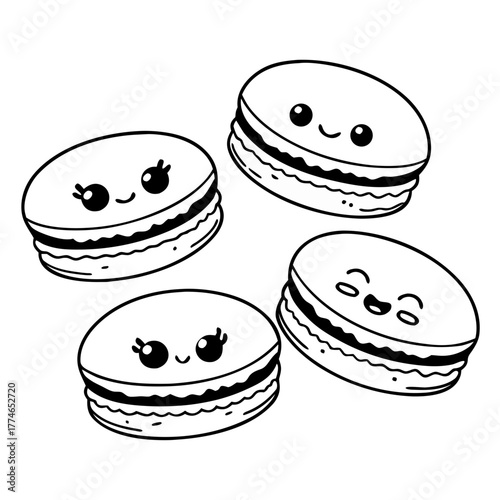 hand drawn vector illustration of an apple pie