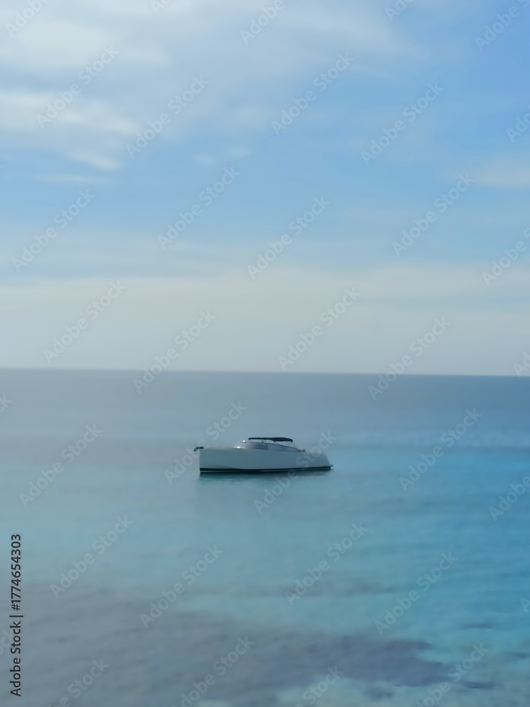 Naklejka premium Islas Baleares Mar Mediterráneo Ibiza Formentera