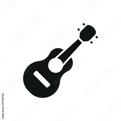 Guitar icon for bold music production and creative branding visuals.