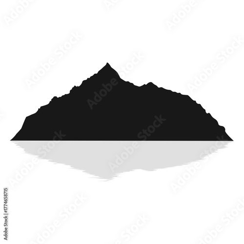 Minimalist Mountain Silhouette Reflection