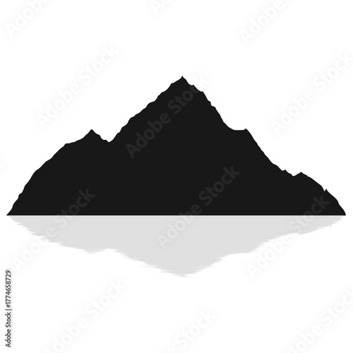Minimalist Mountain Silhouette Reflection