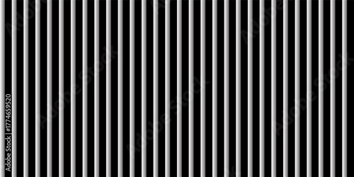 Black vertical stripes on halftone white background. Geometric pattern for wallpaper design.