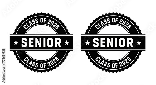 Senior Class of 2026 Graduation Badge for T-Shirts and Merchandise