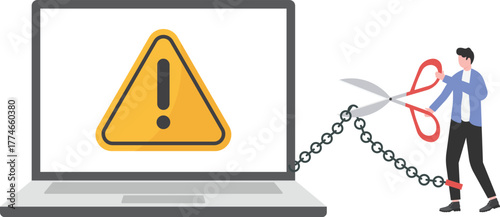 business tied with warning concept

