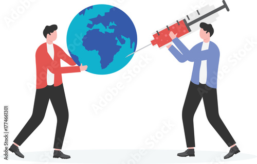 Businessman riding a rocket looking through binoculars, Business concepts for development and moving forward to success,
