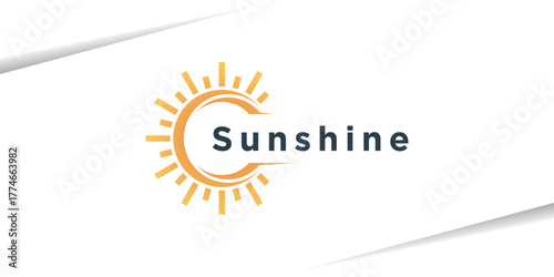 Abstract sunshine logo design template