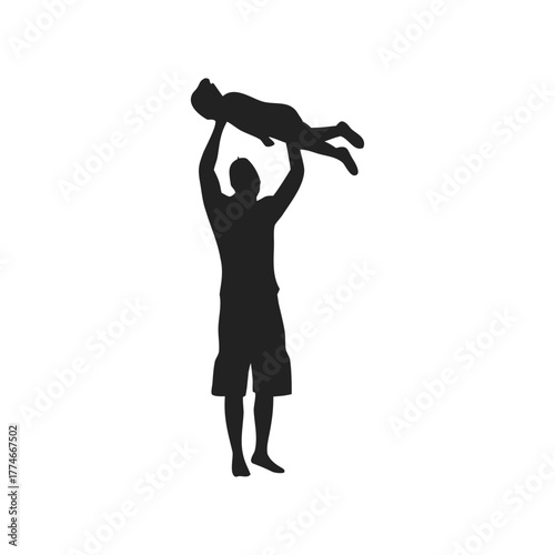 father is playing with his child