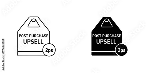 Post purchase upsell tag icon with 2ps notation