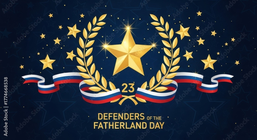 Obraz premium Defenders of the Fatherland Day Celebration