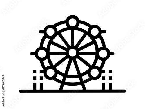 Ferris Wheel in Old Montreal during Winter

