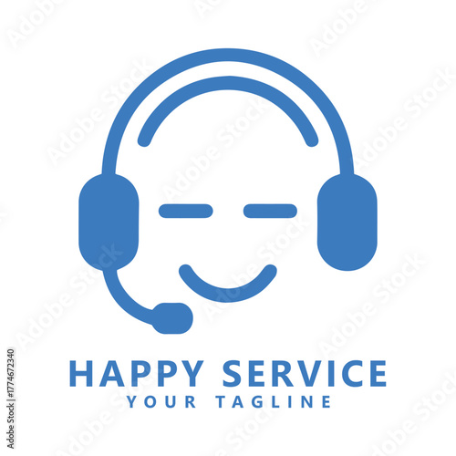 customer services logo design vector icon illustration