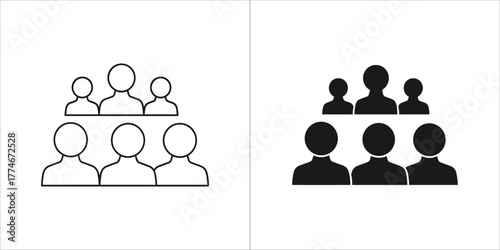 Papier peint Group of people icons representing a team or audience