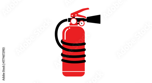 Red Fire Extinguisher for Emergency Fire Safety.