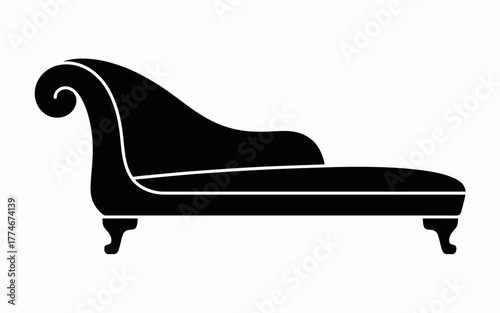 black sofa isolated on white