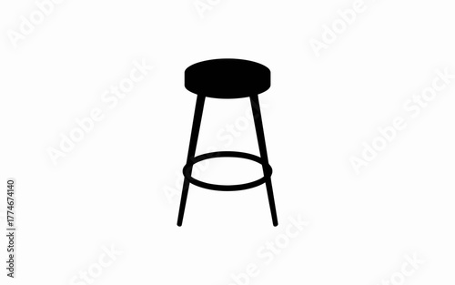 black plastic chair
