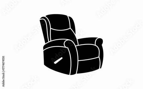 black leather chair