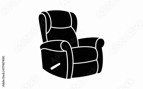 black leather armchair