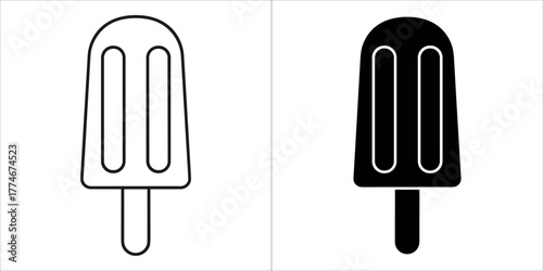Popsicle in black and white