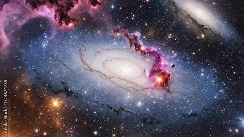 Stunning Galaxy Collision and Cosmic Nebula