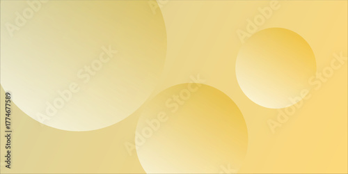 Soft Yellow Gradient With Large Abstract Circles for Warm Background Design