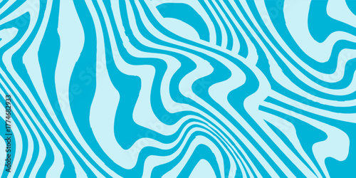 Psychedelic swirl seamless pattern. 60s, 70s style liquid groovy background. Vector illustration