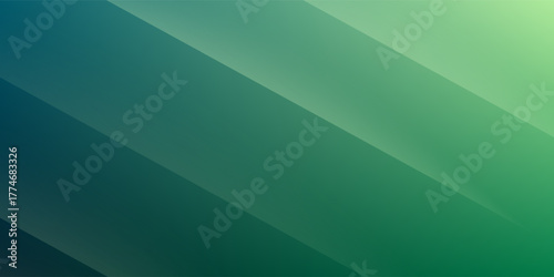 A beautiful abstract background featuring a smooth gradient transitioning from deep blue to vibrant green, illuminated by soft diagonal light rays, evoking tranquility and nature.