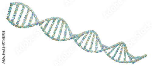 Bild auf Leinwand Abstract 3D digital DNA helix structure background. 3D rendering.