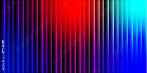 Abstract background with vibrant glowing vertical lines and a dynamic red and blue color gradient