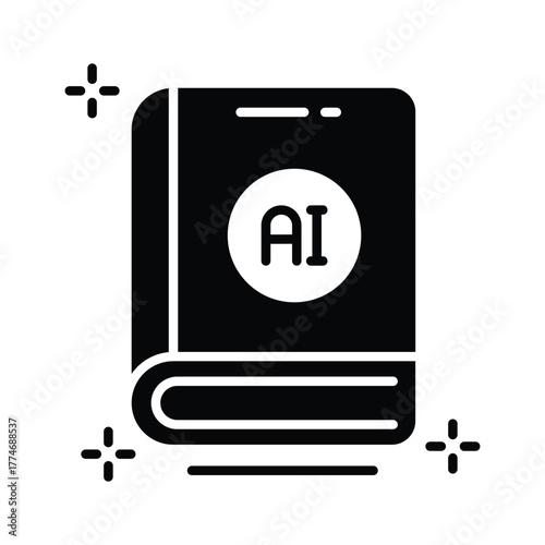 Artificial intelligence educational book vector design in modern style