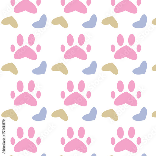seamless background with hearts