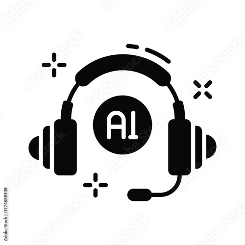 Take your hands on this amazing icon of ai technology in modern style