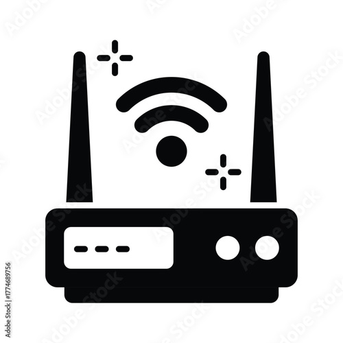 Take your hands on this amazing icon of router in modern style