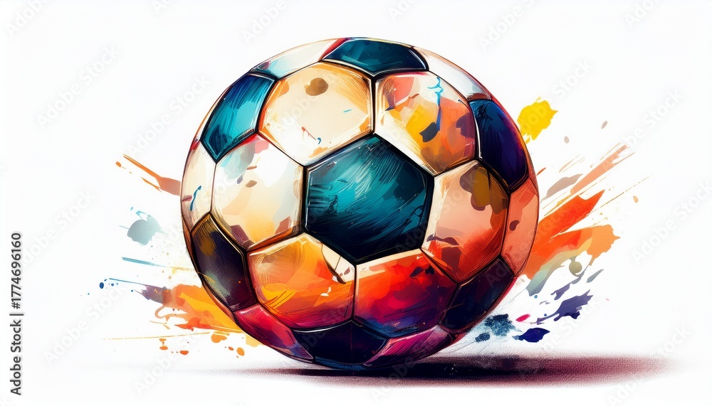 Fototapeta premium soccer ball isolated on a white background