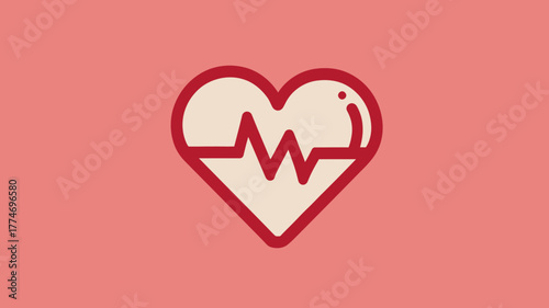A red heart icon showing a pulse heartbeat pattern