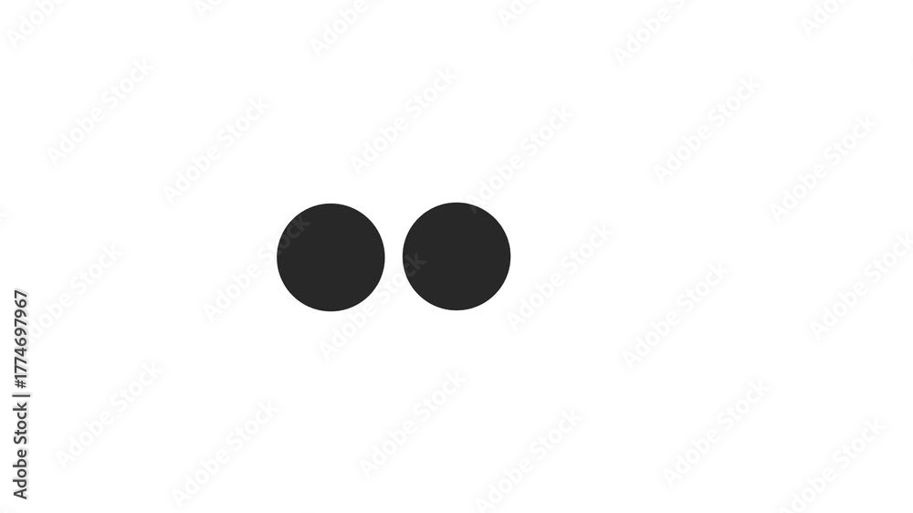 loading 3 dots blinking loop progress icon animation on transparent background. Typing loading dots animation concept