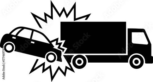 Car vs. Truck Collision Icon