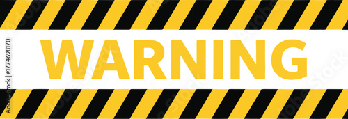A warning sign with black and yellow hazard stripes warning, sign, hazard, stripes, yellow, black, caution, danger, safety, alert, attention, notice, symbol, graphic, illustration, pattern, diagonal, 