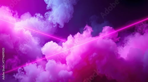 Abstract Neon Cloudscape