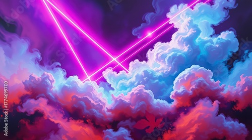 Neon Laser Clouds