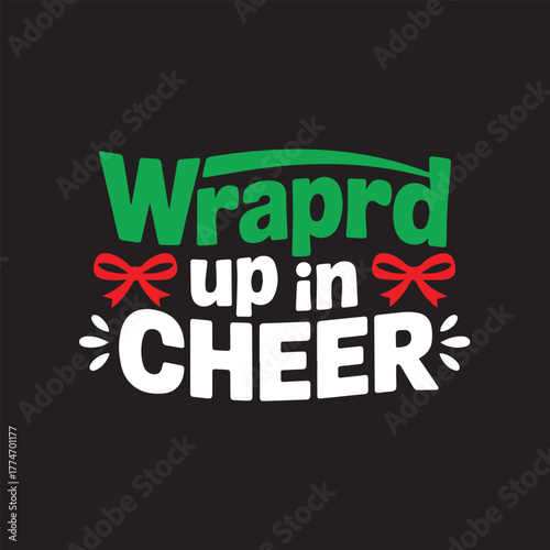 Christmas typography t-shirt design 