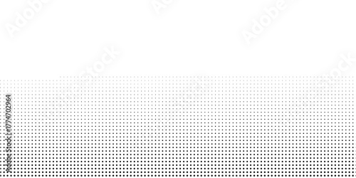 Half tone gradient. Dotted gradient, fine dot spraying and halftone dotted background seamless horizontal geometric pattern vector template set. vector illustration