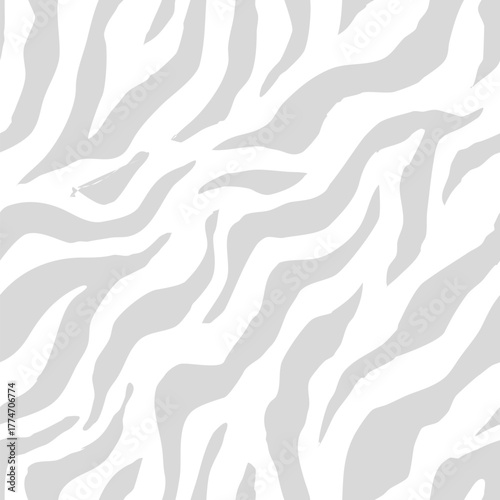 zebra seamless pattern. grey stripped background. abstract organic pattern. vector background for fabric print, wrapping paper, textile and wallpaper.