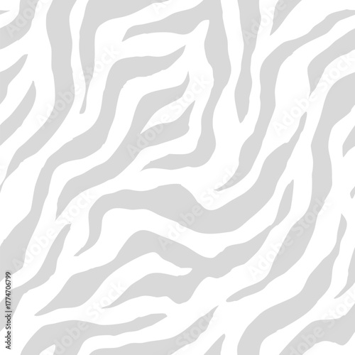 zebra seamless pattern. grey stripped background. abstract organic pattern. vector background for fabric print, wrapping paper, textile and wallpaper.