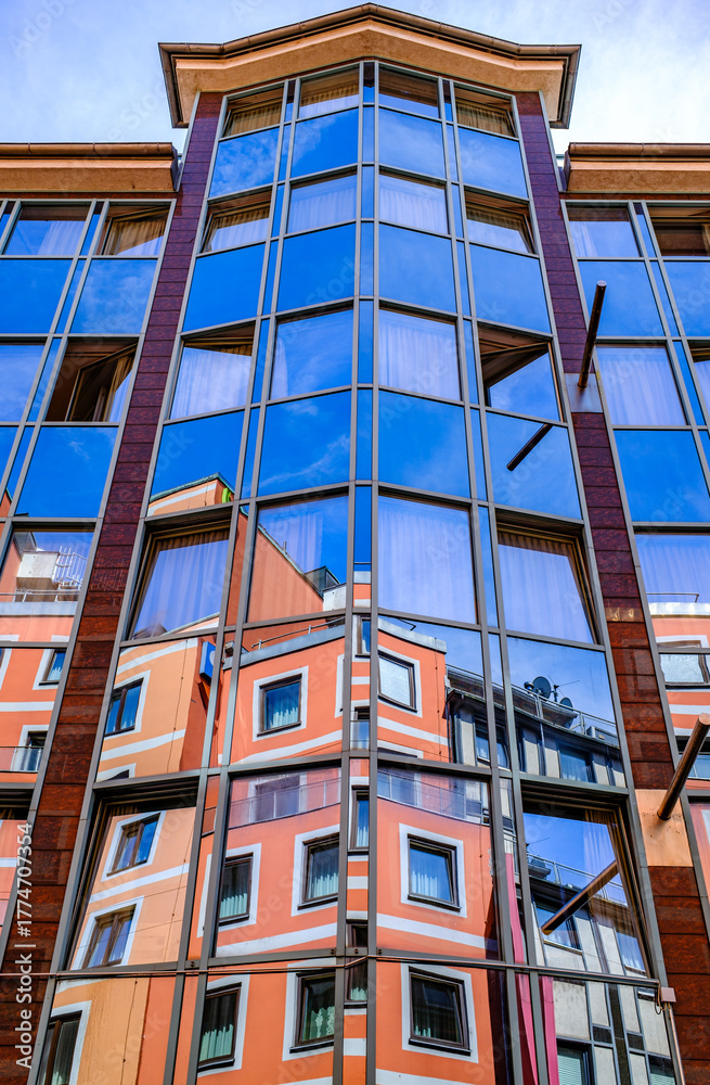 Fototapeta premium typical windows of an office building
