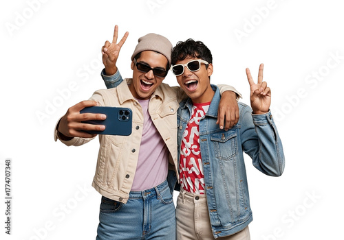 young couple with sunglasses