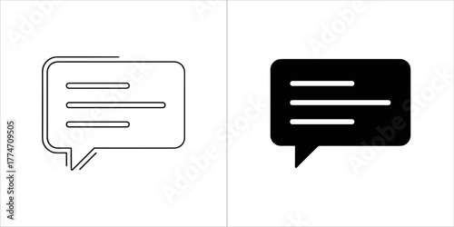 Chat bubble icon, representing communication