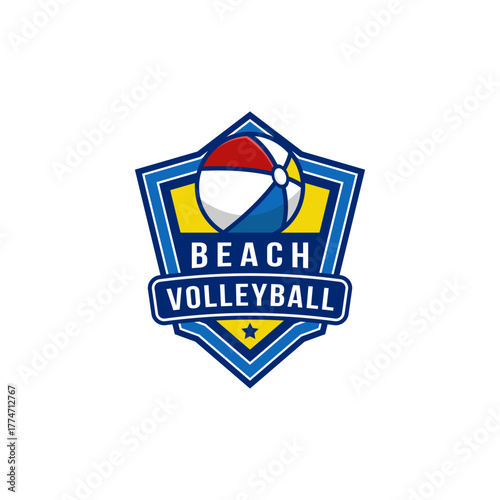 Beach Logo Design Vector Modern Sports Badge